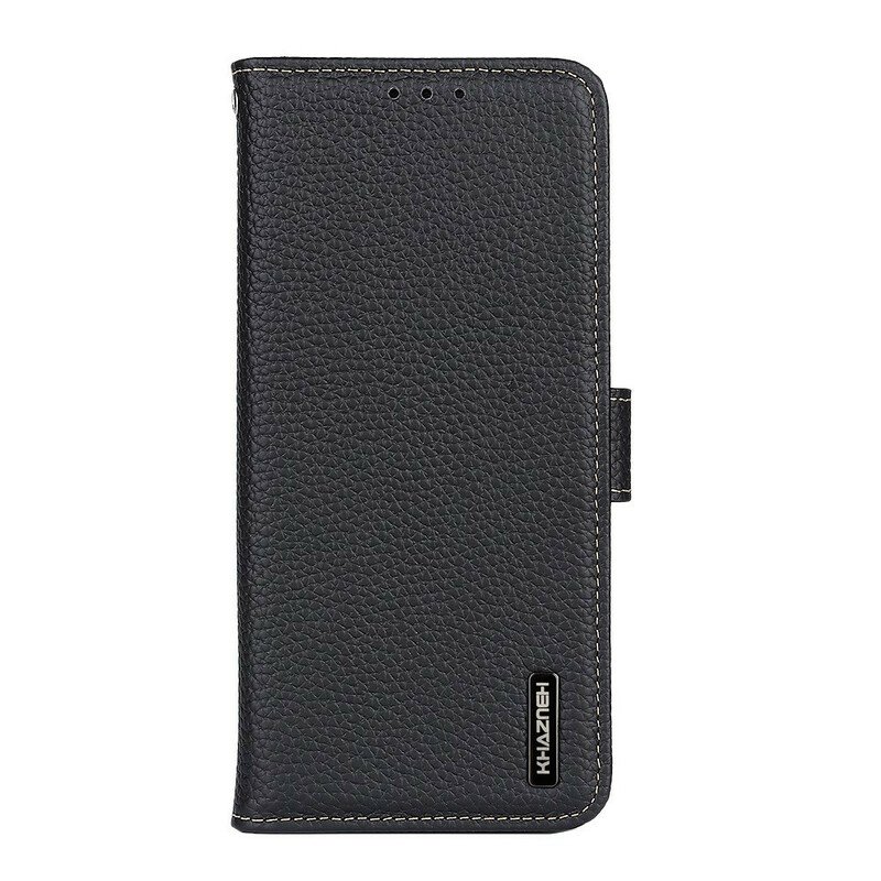 Etui Folio do iPhone 13 Pro Oryginalna Skóra Khazneh Litchi